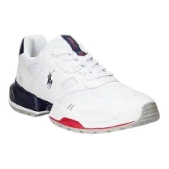 Polo by Ralph Lauren Men's White and Navy Sneakers - Picture 1 of 5